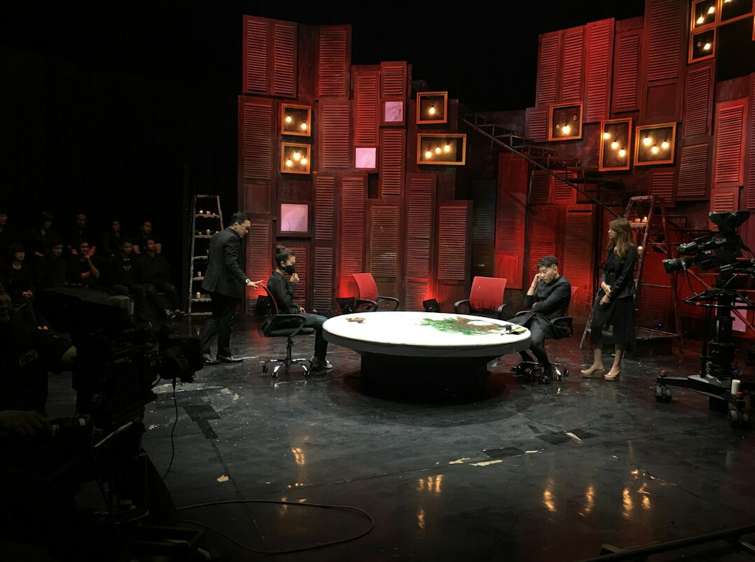 french tv variety show stage